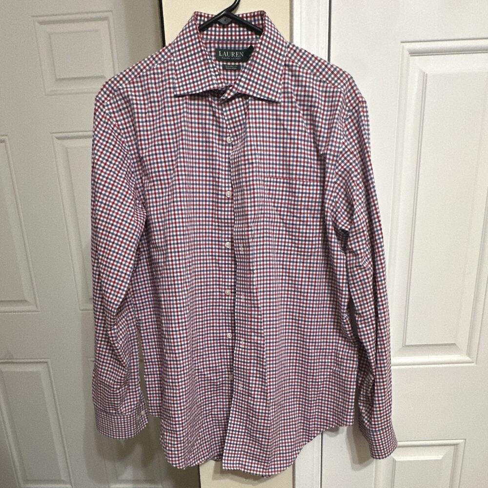 Lauren Ralph Lauren Classic Fit Non-Iron Check Dress Shirt 15 32/33